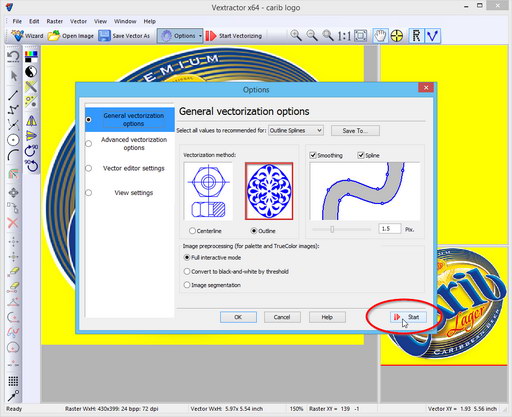 Start vectorization.